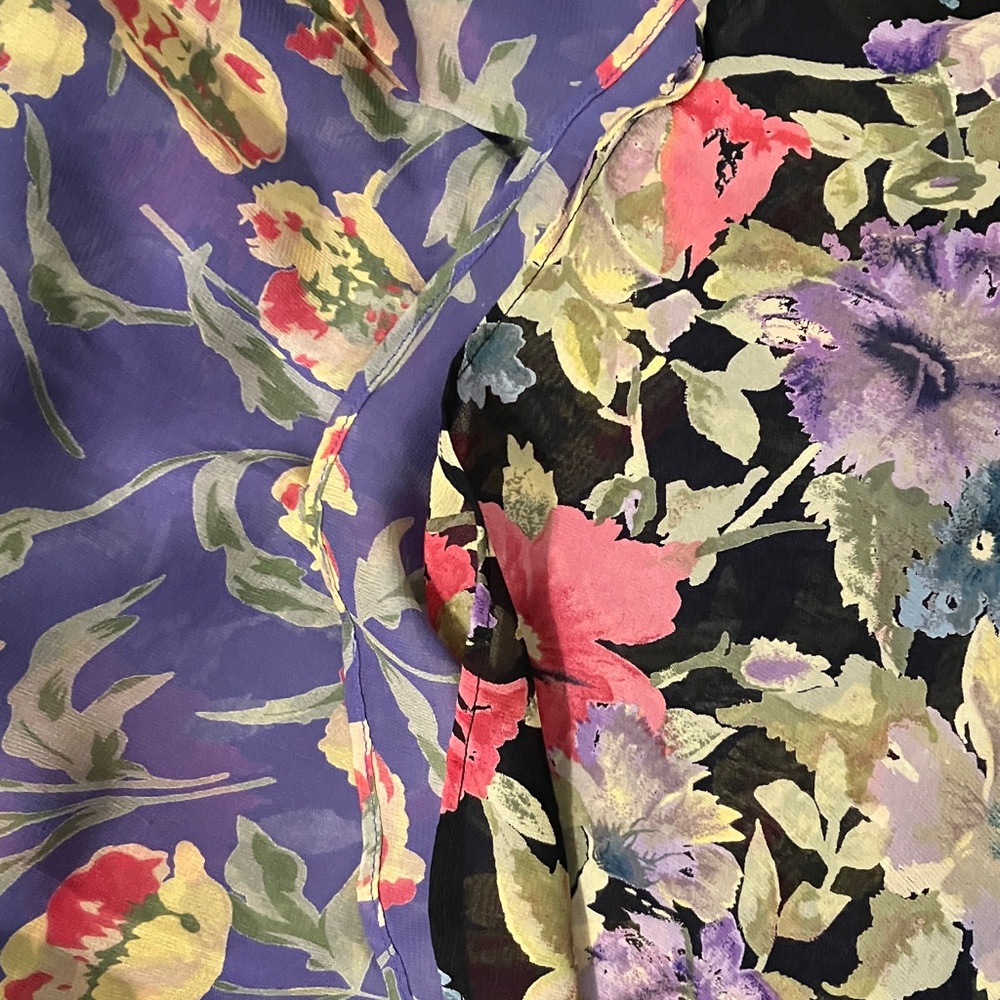 Elegant Floral A-Line Reversible full length dress - Picture 6 of 7